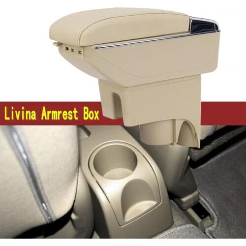 For Nissan Livina armrest box central Store content Storage livina x gear box