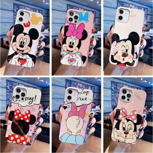 Disney Cartoon Mickey Mouse mobile phone case for iPhone12ProMax cute Mickey Minnie XR7Plus soft shell imd