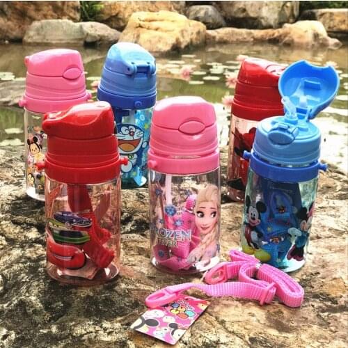 Eco-friendly Kids Drinking Cartoon Water Bottles BPA Free Tritan Straw Children Bottle Children Kettle Portable Sports Bottle