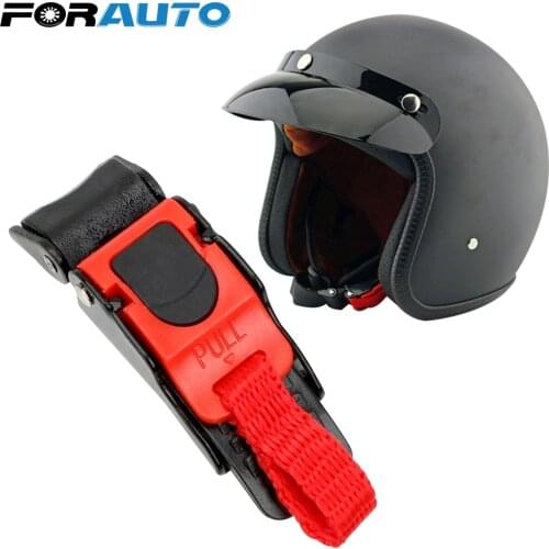 FORAUTO Helmet Safety Quick Release Helmet Strap Clip Fast Buckles Helmet Buckle Lock Adjustable For Racing Car Motorbike Bike
