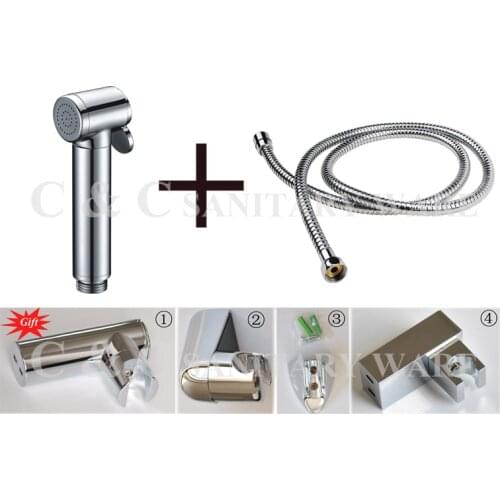 Quality Assurance(Solid Brass)! Hand Held Shattaf Bidets Chrome Brass Gun Tap With Beautiful Design A2015S