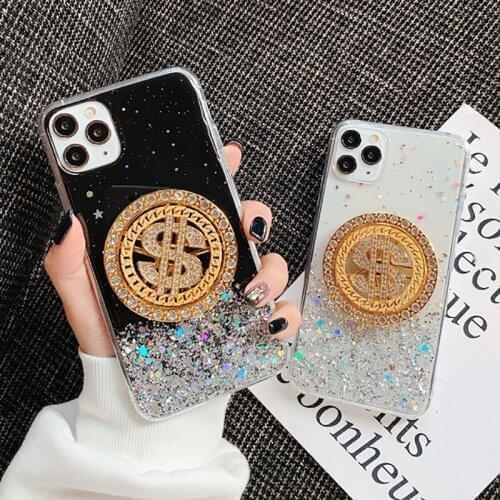 Hot Lucky Jewelled Dollar Turnplate Soft Phone Case for Xiaomi CC9 CC9E CC9 Pro Cover for Redmi K30 K20 Pro Soft Bing Star Funda