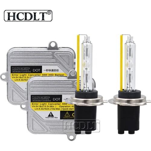 HCDLT High Quality DC 55W 5500K Xenon H7 H1 H3 H11 Car Light Kit 12V Electronic Digital Slim Ballast Fast Bright Auto Lamp Bulb