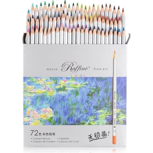 Marco Raffine Fine 72 Colors Art Drawing Pencil 7100-72CB Set Wooden Writing Painting Artist Sketching Craft painting
