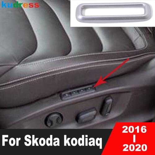 For Skoda kodiaq 2016 2017 2018 ABS Matte Car Door Unlock buttons sequins decoration Seat memory buttons trim 1pcs/set