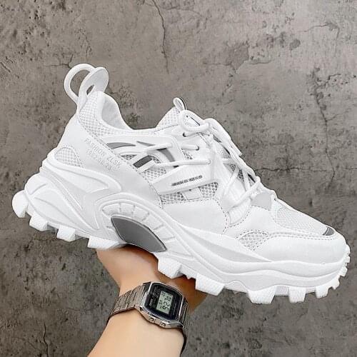 Multicolor Casual Men Chunky Sneakers Korean Version Lace Up Retro Ulzzang Old Dad Shoes Student Platform Sneakers Shoes for Man