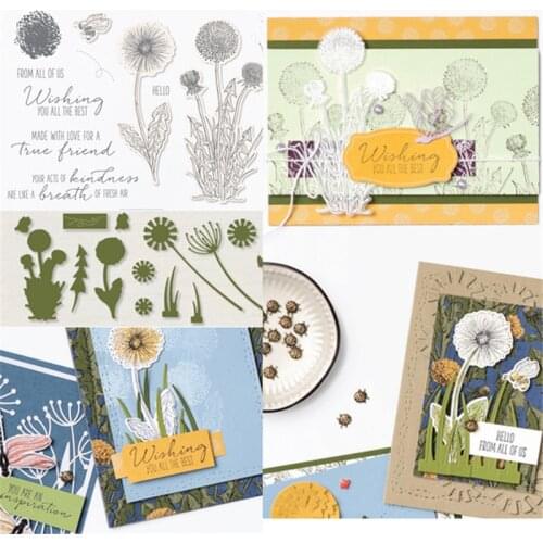 Garden Wish Metal Cutting Dies and Stamps DIY Scrapbooking Album Paper Cards Decorative Crafts Embossing Die Cuts New 2021