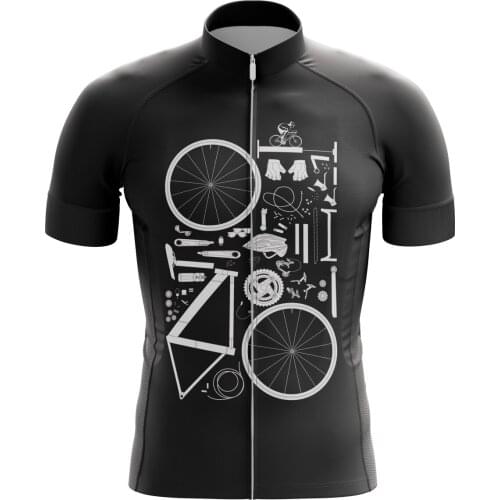 Men Cycling Jersey 2021 Short Sleeve Tool Riding Clothes Breathable Mountain Bicycle Jersey Maillot Ciclismo