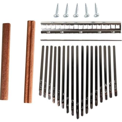 17-Key Kalimba DIY Keys Bridge Set Thumb Piano Musical Instrument Accessory Kalimba Keys with 5 Screws Kalimba Bridges