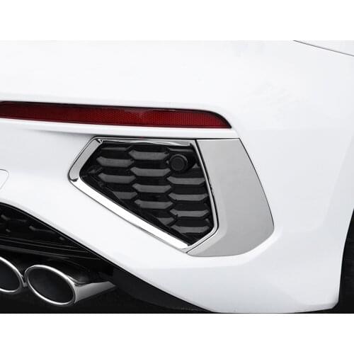 Stainless Steel Glossy Rear Tail Fog Light Garnish Cover Trim for Audi A3 8Y 2020 2021 2022 Accessories