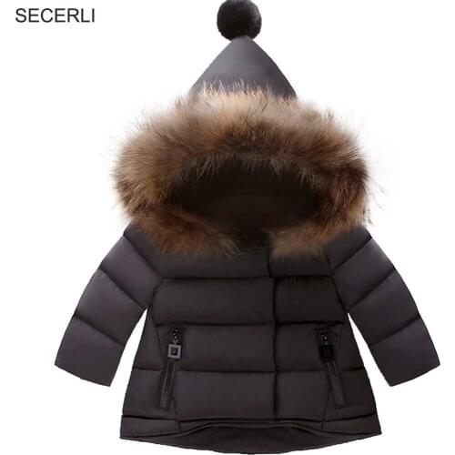 Baby Girls Winter Coat Parkas 6M 12M 24M 36M 4T 5T 6T Long Sleeve Toddler Girls Winter Jacket Cotton Padded Girls Hooded Coats