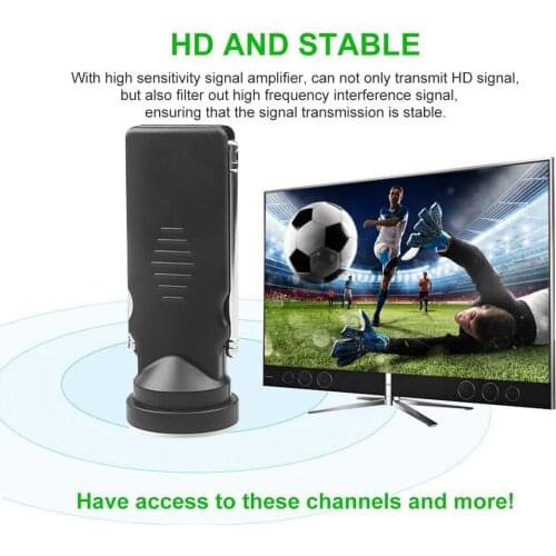 Kebidu 2.5dB Digital TV Antenna Protable Indoor For TV Box/Digital Television/DAB Radio With Dual Receiver