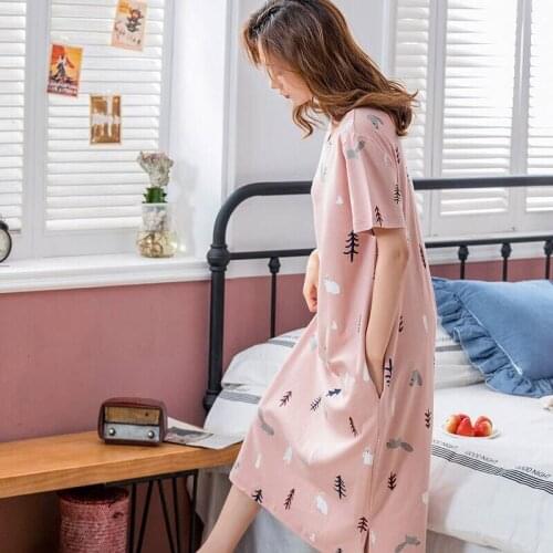 Pajamas Summer Korean Pajamas Women Nightdress Short-sleeved Ladies Home Service Suit Student Cute Plus Size Sexy Sleepwear