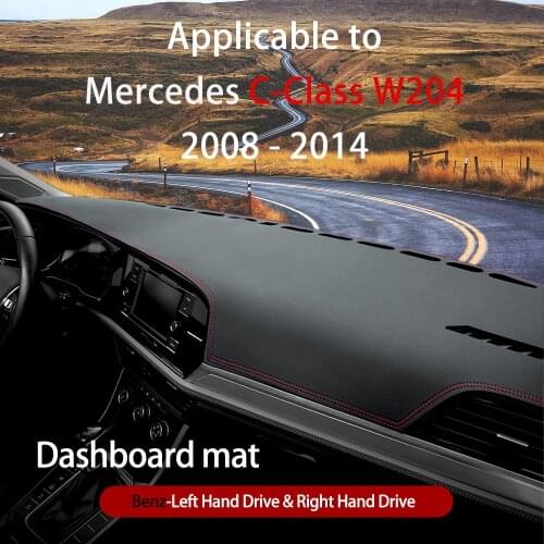 For Mercedes Benz C-Class W204 Anti-Slip Mat Dashboard Pad Sunshade Dashmat Carpet Accessories C-Klasse C180 C200 C220 C250 C300