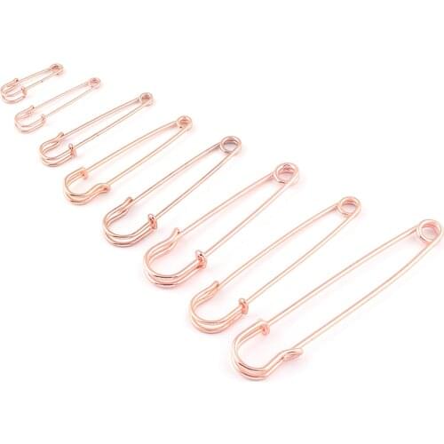 Rose Gold Metal Colorful Mini Bulb Safety Pins Safety Jewelry Pin Locking Stitch Markers for Knitting Crochet Sewing Supplies
