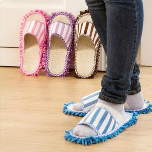 2pcs/1 Pair Dust Mop Slipper House Floor Microfibre Fabric Polishing Lazy Dusting Cleaning Foot Shoes Cover Car Washing Cleaner