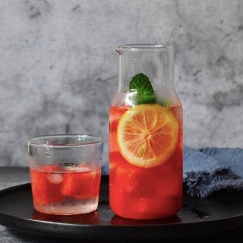 Big Capacity Glass Milk pot Household Leak-proof Soy Sauce Juice Tea Pot Vinegar Seasoning Bottle Kitchen Oil Pot With Cup