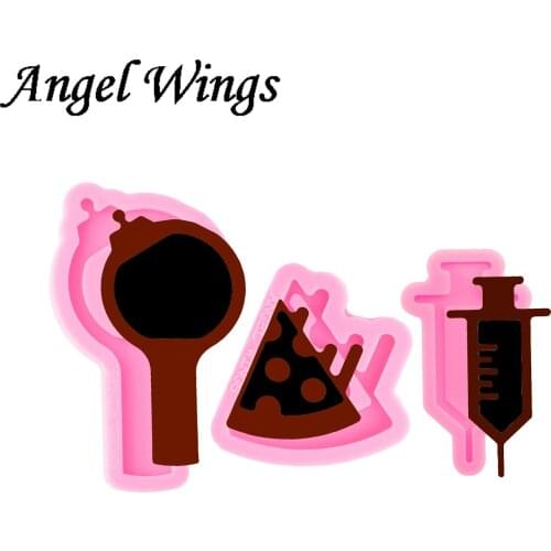 Magic Wand/Pizza Jewelry Craft Tool, Polymer Clay Mold Pump Shaker Silicone Mold, for Epoxy Resin Jewellery Making DY0873