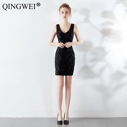 S-xl 2019 Women Bead piece Dresses Long Casual V-Neck Short Sleeves Tall waist tight Small size bigger sizes Vestidos Clothes