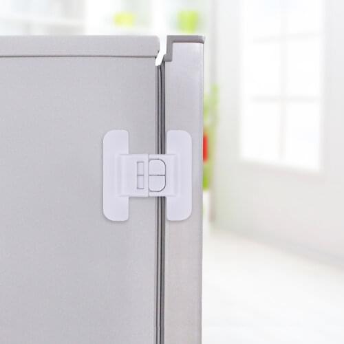 1 Pcs Home Refrigerator Lock Fridge Freezer Door Catch Lock Toddler Kids Child Cabinet Safety Lock for Baby Safety Child Lock
