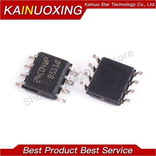 10PCS M24C04-WMN6TP SOP M24C04 SOP-8 24C04 24C04WP SOP8 16Kbit, 8Kbit, 4Kbit, 2Kbit and 1Kbit Serial I2C Bus EEPROM IC
