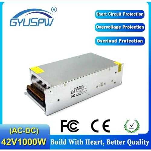 1000W 42V 23.8A Single Output Switching power supply Driver Transformers 110V 220V AC to DC42V smps For CNC Machine Motor CCTV