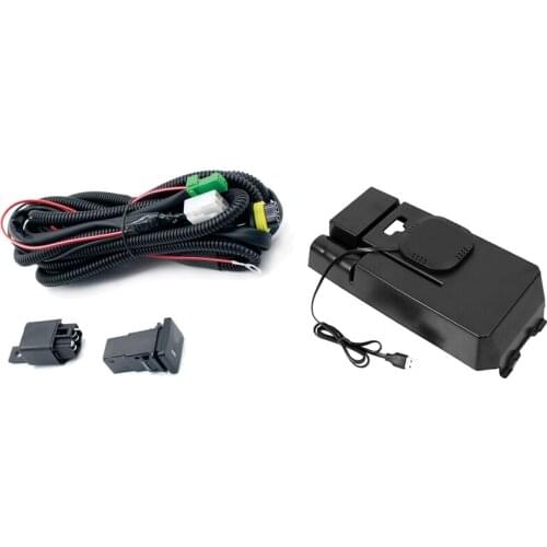 1x Qi Wireless Phone Charging Panel for Mercedes-Benz C-Class W205 C200 C300 Glc & 1Set of Wiring Harness Sockets Wire