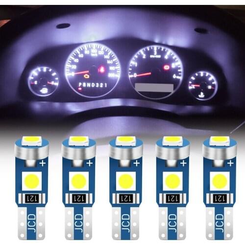5Pcs T5 W3W Led Bulb Car Dashboard Lights For Mercedes W203 BMW E39 E36 E90 F30 F10 Volvo XC60 Audi A4 A6 Accessories