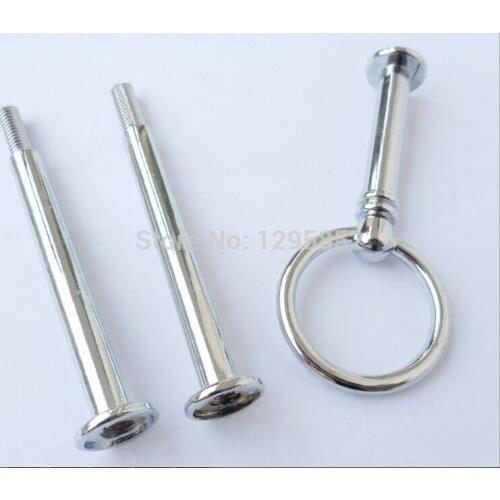 50 sets/bag.Free shipping,silver 3 Tier Cake Stand Hardware Cake fruit Plate Stand Centre Handle Rods allow mix color