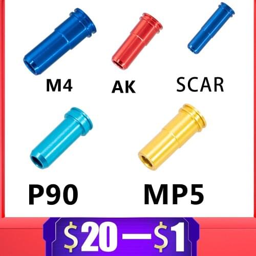 CNC Aluminum O-ring Nozzle For Airsoft AEG G36/G36C/SCAR/MASADA/M4/AK/MP5/M14/P90 Gearbox Paintball Hunting Accessories