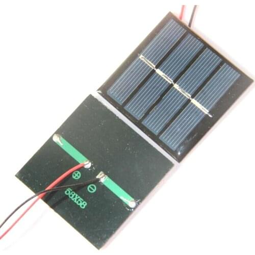 BUHESHUI 0.45W 2V Mini Solar Cell Module Polycrystalline Solar Panel Charger DIY Solar Toy Panel Education 58*58*3MM 10pcs/lot