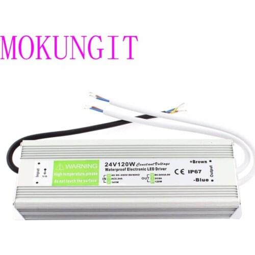 Fast shipping 3pcs 24V 120W IP67 Waterproof LED Power Supply AC110-260V to DC24V Electronic LED Driver Switch Transformer