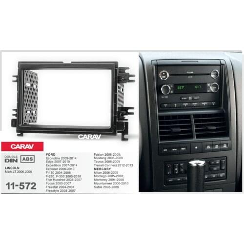 CARAV 11-572 car 2DIN fascia facia panel plate frame for FORD Econoline LINCOLN Mark LT MERCURYcar radio fascia installation kit