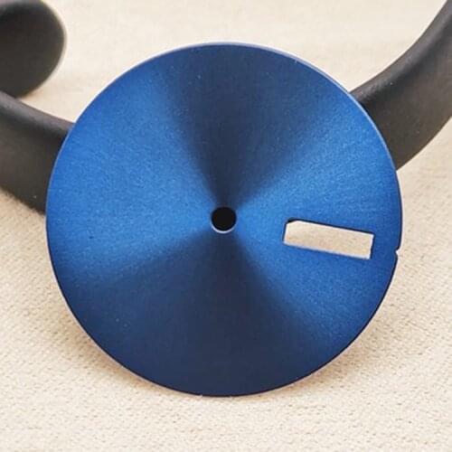 28.5mm Blank Watch Dial Brass/Black/Blue Sun Pattern Dial with Window for 4R36A Movement DIY Watch Parts