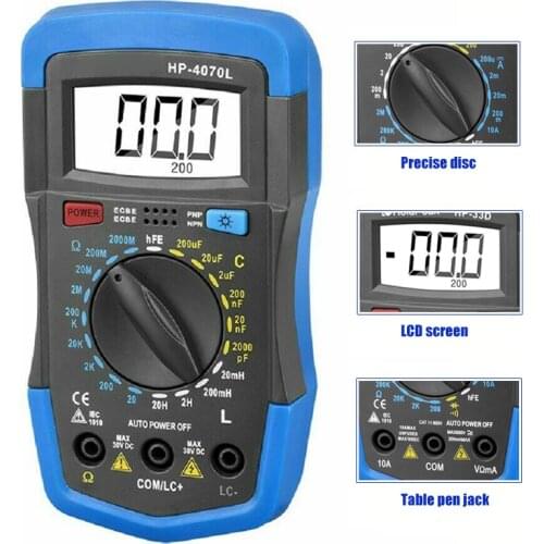 RLC Meter Inductance Capacitance Resistance Multimeter Ohm Inductor Tester Digital Insulation Tester Mete JA55