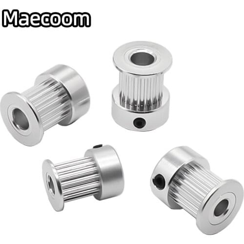 1pc 3D Printer Parts GT2 Timing Pulley 16 20 Tooth 2GT 20 Teeth Aluminum Bore 5/6.35/8mm Synchronous Wheels Gear Part Width 10mm