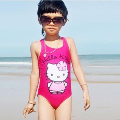 Honeyzone Girl Summer Sleeveless Blush Pink Baby Clothes One Piece Fashion Cute Printing Kostium Kapielowy Swimsuit