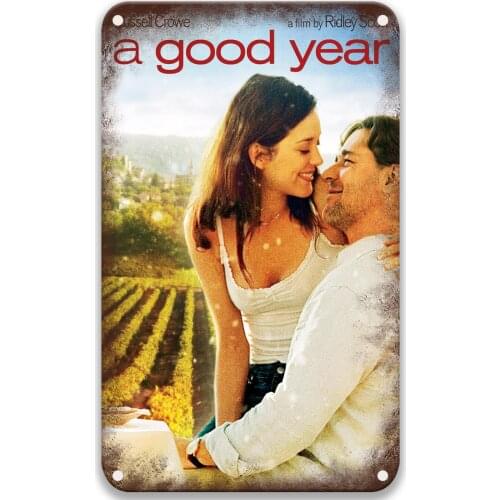 A Good Year Movie 2006 Post-modern Tin Signs Movies American Style Gift Tags for Restaurant Wall 8x12 Inches
