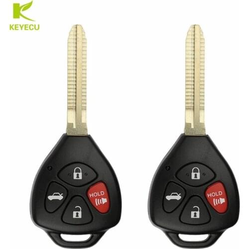 KEYECU High Quality Keyless Remote Head Key Fob 4 Button 315MHz With Chip G for Toyota Corolla Venza 2010-2013 FCC: GQ4-29T