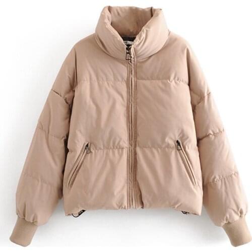 2020 Long Sleeve Stand Collar Short Winter Jacket Casual Women Warm Coat Casaco Feminino