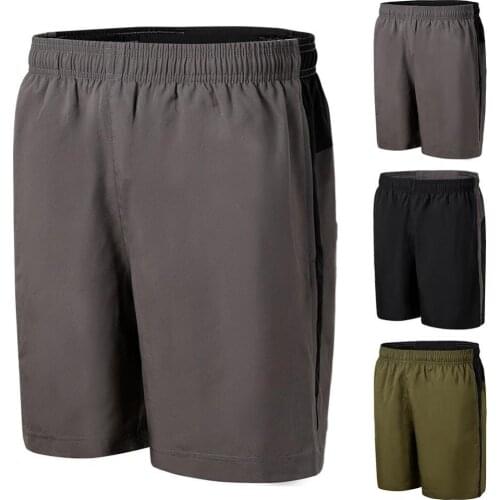 Summer Men Color Match Shorts Quick Drying Sports Drawstring Beach Swim Trunks