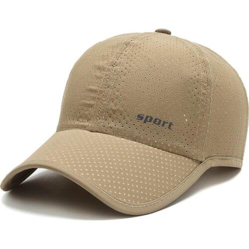 Summer QuickDryingBaseball Cap Women Men Breathable Truck Outdoor Mountaineering Fishing Hiking Running Travel Hat Bone A142