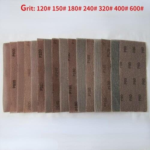 2-20Pcs 93x230mm 120 --600 Grit Mesh Sanding Sheet Sandpaper Strips Flocking Hook Loop Sandpaper Strips