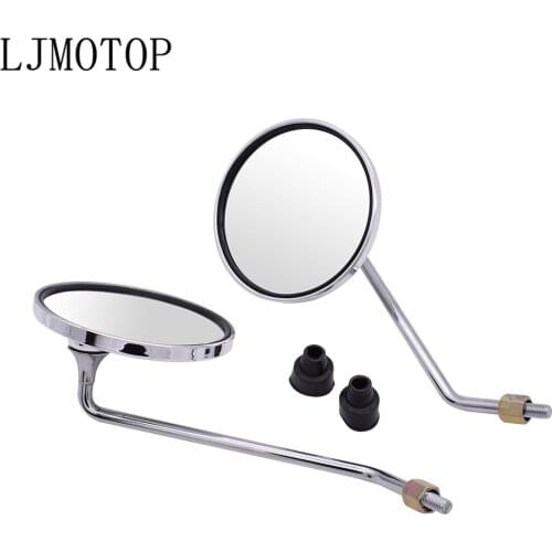 Motorcycle mirrors chrome round mirror motorcycl Big vision Side Mirror For YAMAHA tmax 500 530 xp500 xp530 xj600 keeway tx125