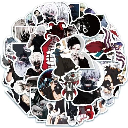 10/50pcs Japan Anime Tokyo Ghoul Stickers Pack Waterproof Terror Graffiti Horror Pegatinas Toy For Luggage Laptop Skateboard