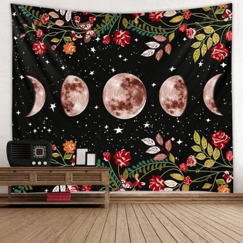Moon Sun Tapestry Wall Hanging Witchcraft Wall Tapestry Wall Cloth Tapestries Trippy Tapestry Wall Carpets Psychedelic Tapestry
