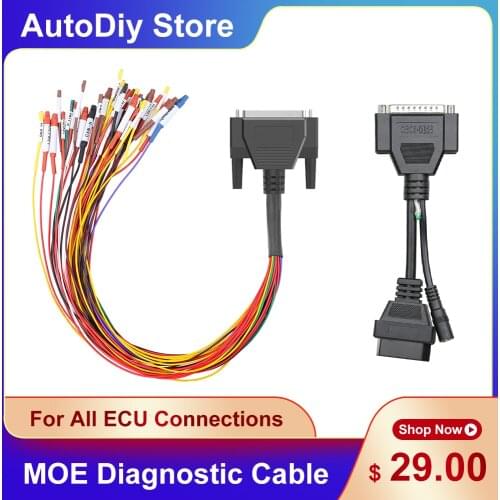 Newest MOE Universal Diagnostic Cable & Connecor For All ECU Connections ECU Programming Tool 2 CAN/Kline/Power 1 DC Power ect