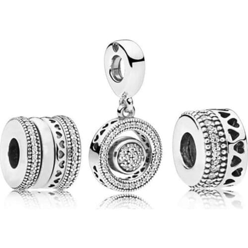 NEW 100% 925 Sterling Silver Charm Beads Modern Love Signature Bead Set Fit European Women DIY Bracelet Factory Wholesale