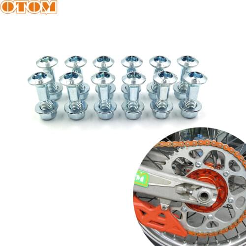 OTOM Motorcycle 12 PCS Sprocket Plugs Bolt Set Screws Dirt Bike Motocross Enduro Accessories Nuts Set For KTM CRF YZF WRF KXF RM