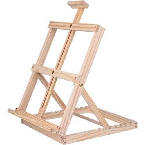 Art Supply Medium Wooden H-Frame Studio Easel Tray Sturdy Pine Holder Floor Stand Display Paintings Portraits Painting Stand